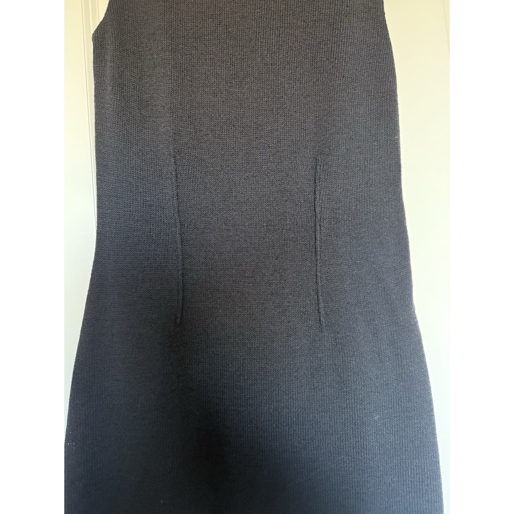 st john evening dress size‎ 4 Black Maxi Rhinestones Sleeveless Gown Black Tie - Picture 5 of 7